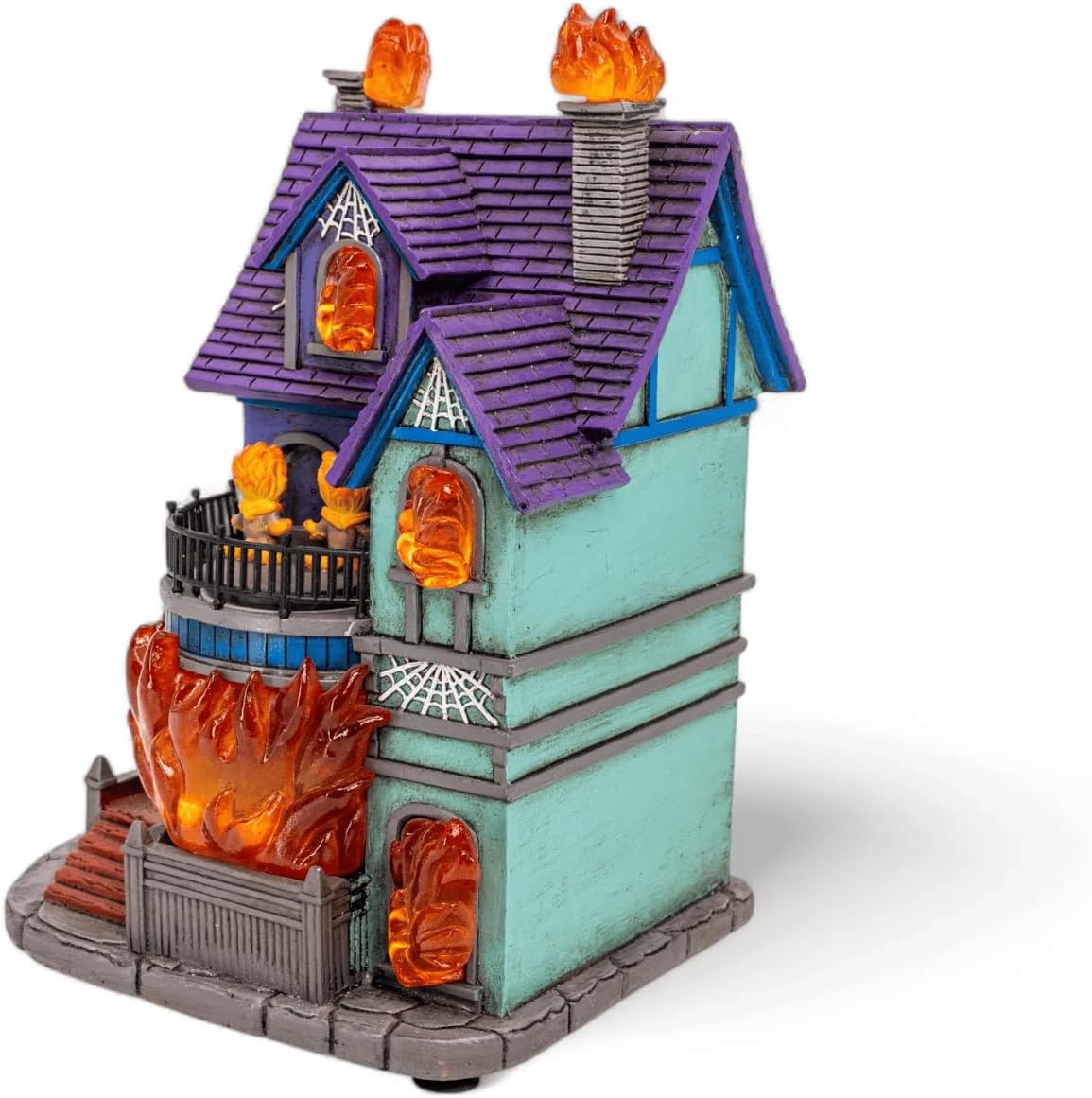 Fire Demon Frenzy Animated Halloween Village Multi Color LED Lights and Sound
