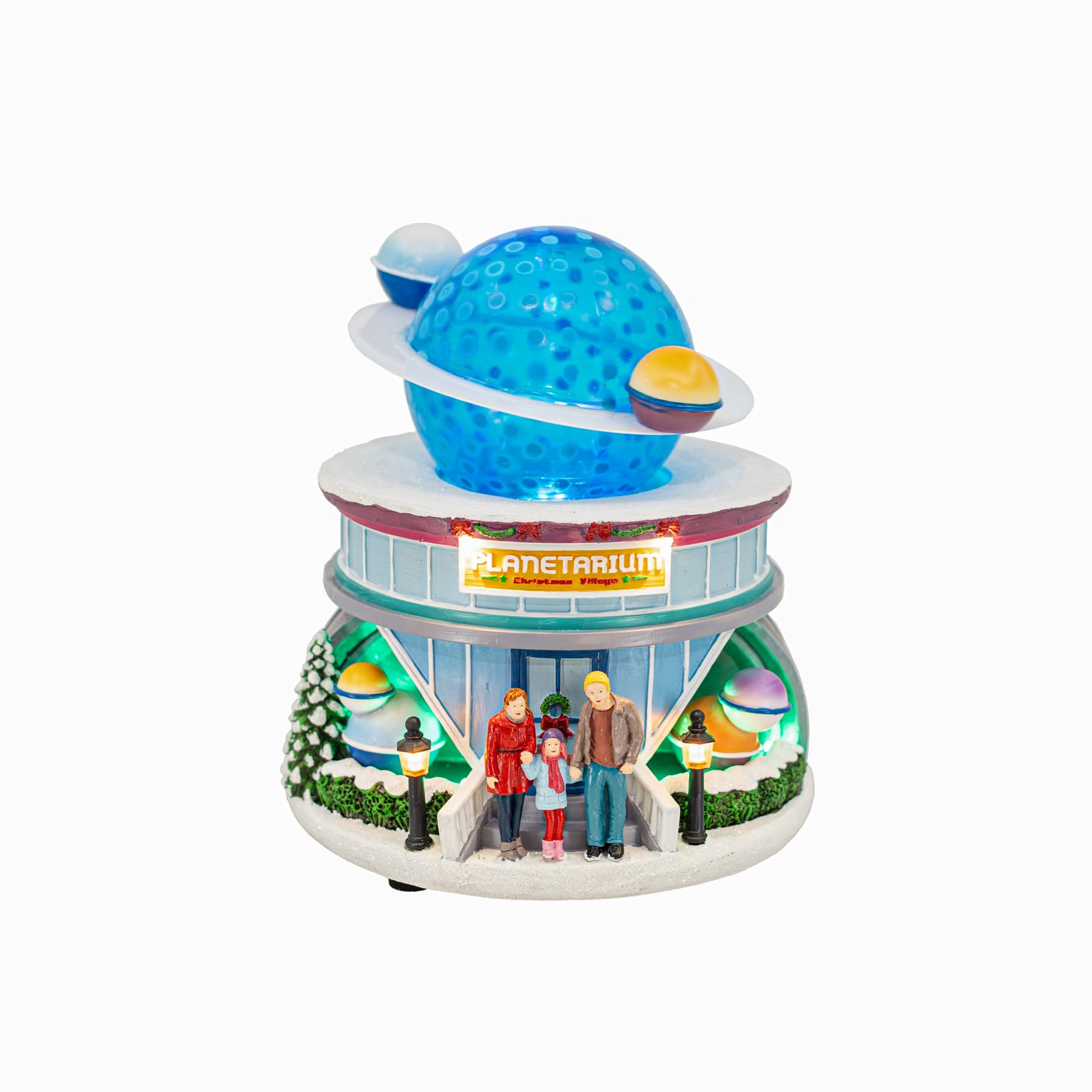 Animated Christmas Village Powder Ridge Resort | Christmas House Collection Accessories Figurines for Christmas Decorations and Gift | Motion & Sound Multicolor LED Lights 14" x 9" x 11"