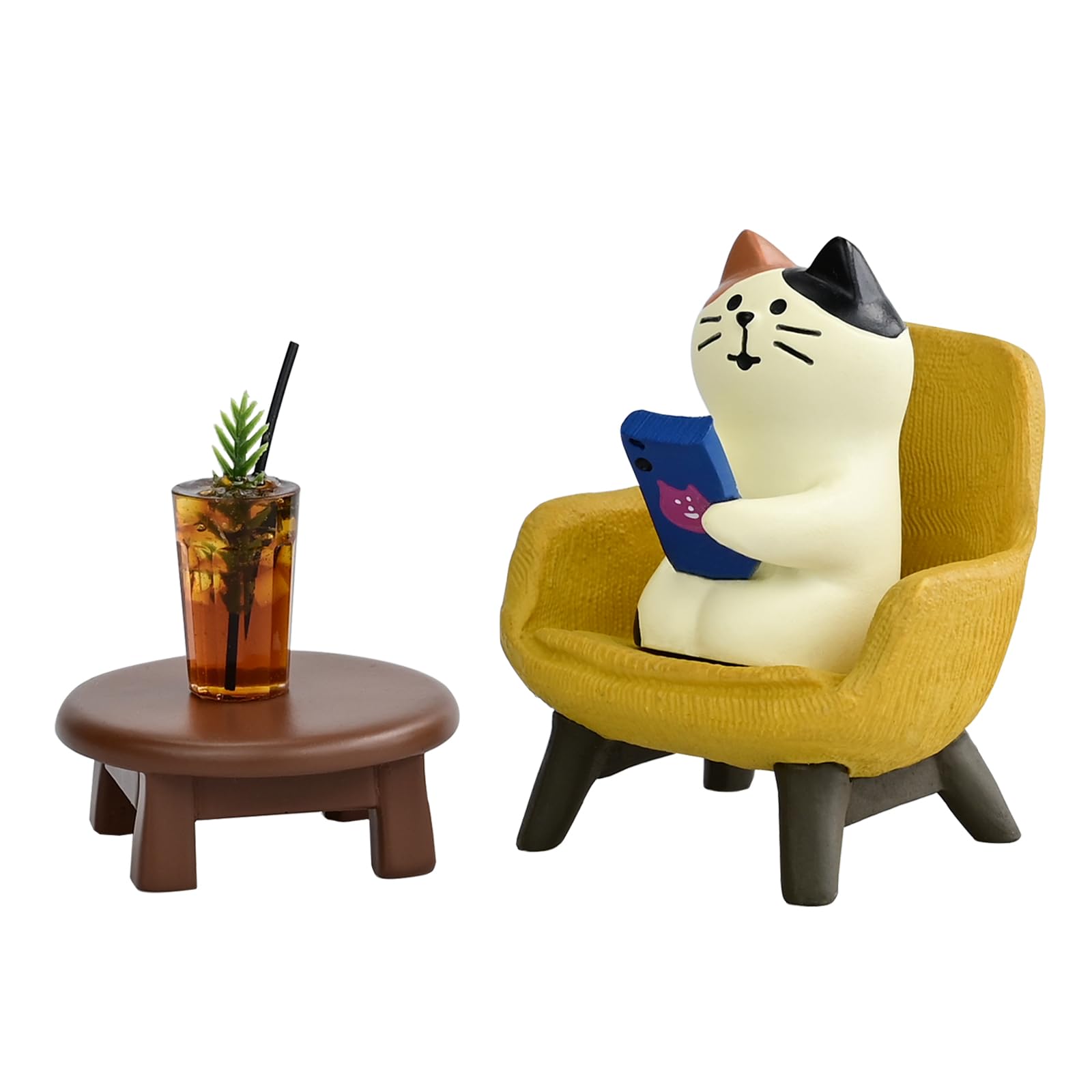 2Pcs Cute Mini Cat Figurine with Bread Sofa Resin Cat Figure for Office Home Decor - Cute Cat Gift for Cat Lovers