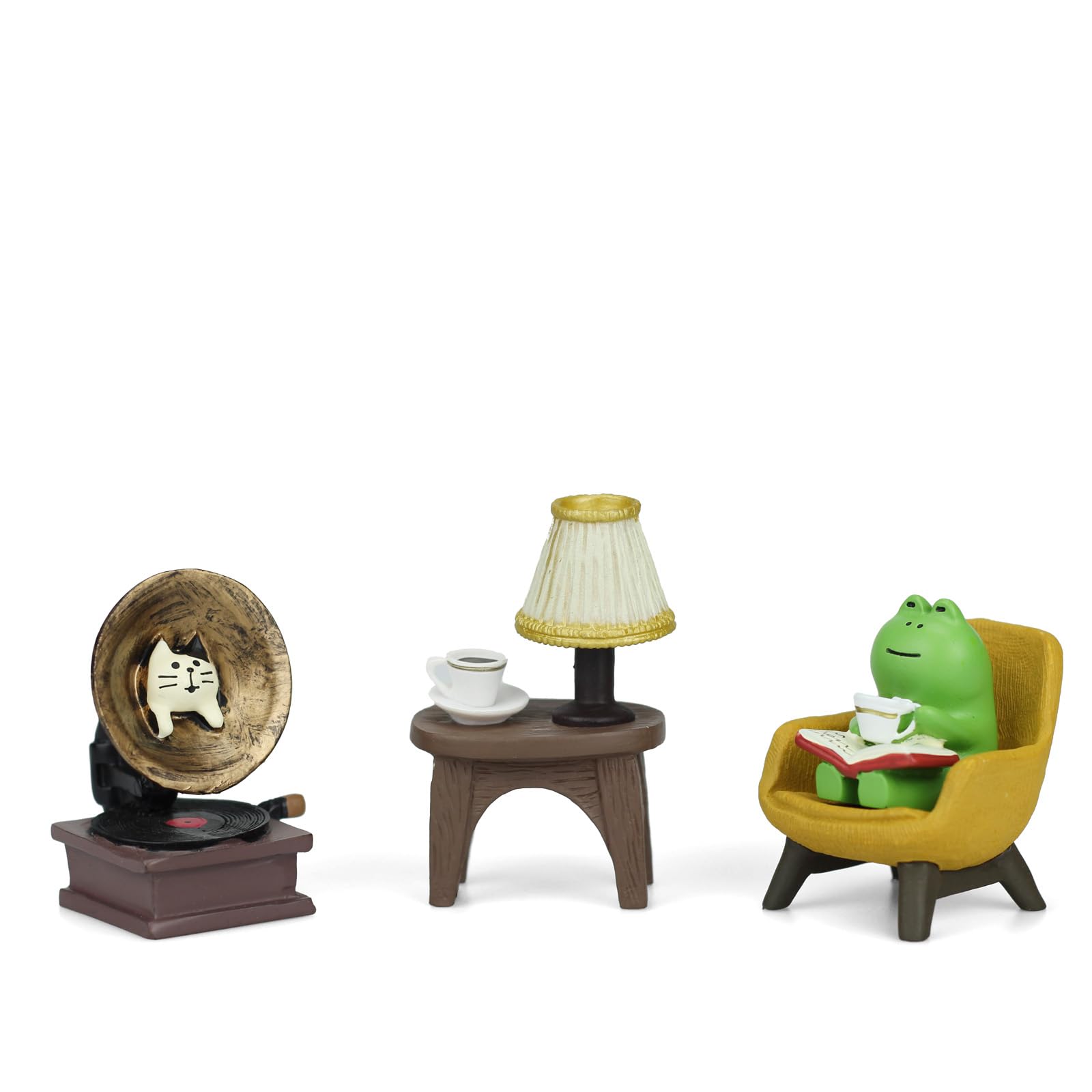 2Pcs Cute Mini Cat Figurine with Bread Sofa Resin Cat Figure for Office Home Decor - Cute Cat Gift for Cat Lovers