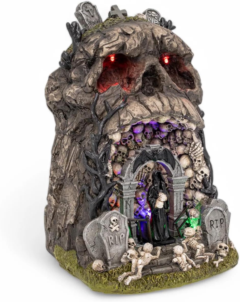 Gates of Purgatory Animated Halloween Village Multiple Color LED Lights and Sound