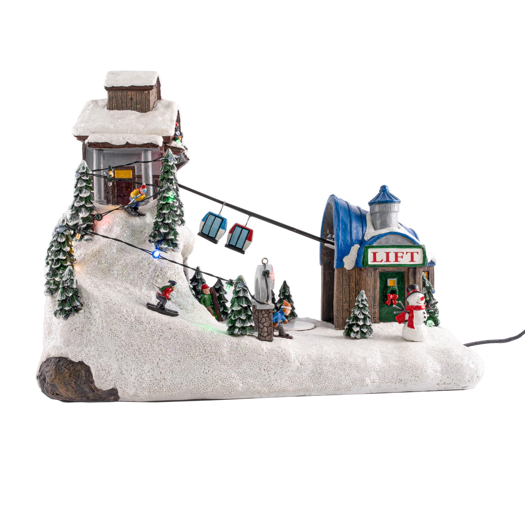 Chicken and Waffles Restaurant Themed LED Lights Animated Christmas Village with Motion and Sound 10" x 6" x 10"