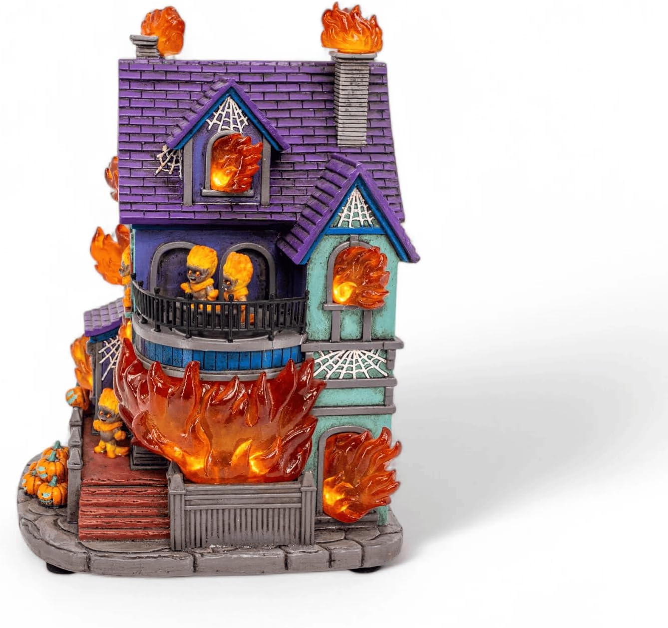 Fire Demon Frenzy Animated Halloween Village Multi Color LED Lights and Sound
