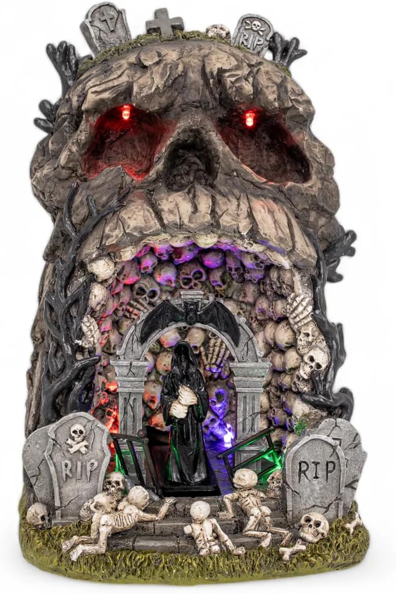 Gates of Purgatory Animated Halloween Village Multiple Color LED Lights and Sound
