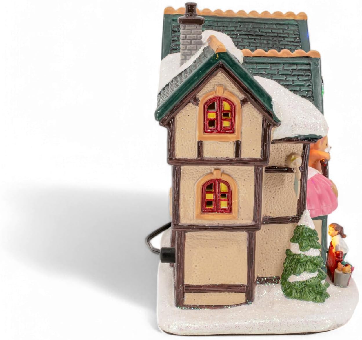 Holiday Pet Store Porcelain Christmas Village with LED Lights and Music