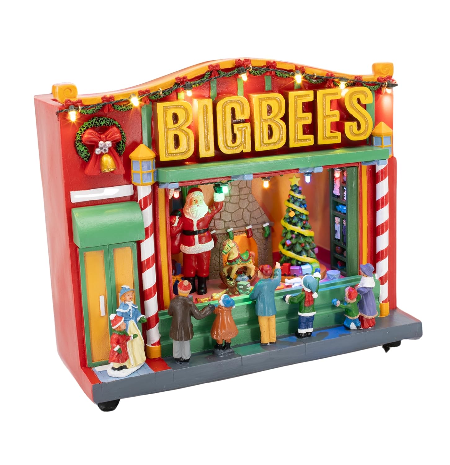 Animated Christmas Village Powder Ridge Resort | Christmas House Collection Accessories Figurines for Christmas Decorations and Gift | Motion & Sound Multicolor LED Lights 14" x 9" x 11"